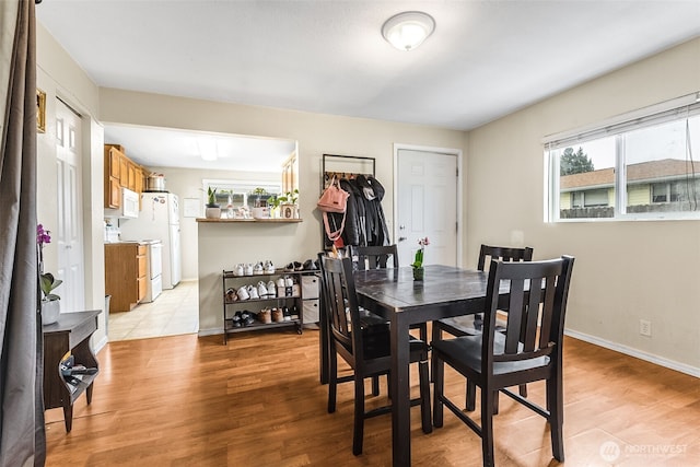 861 S 72nd St, Tacoma, WA 98408 - dining area with baseboards and light wood finished floors
