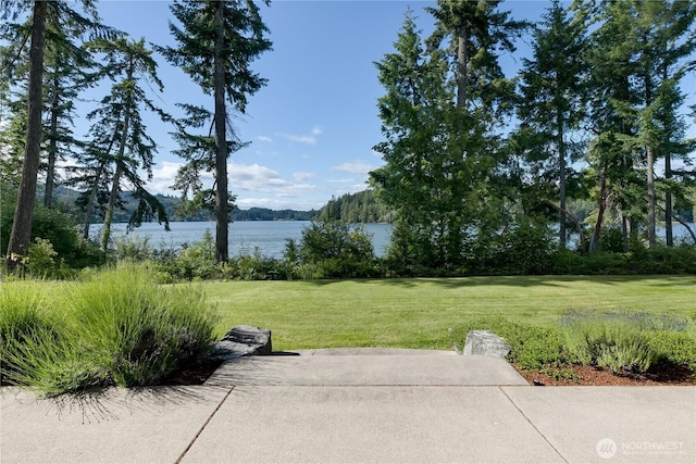1220 Madrona Beach Rd NW, Olympia, WA 98502 - view of yard with a water view