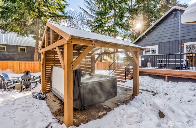 417 W 2nd St, Cle Elum, WA 98922 - exterior space with fence, a gazebo, and a deck