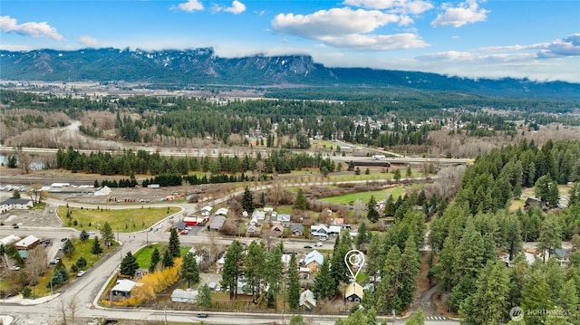 417 W 2nd St, Cle Elum, WA 98922 - birds eye view of property featuring a forest view and a mountain view