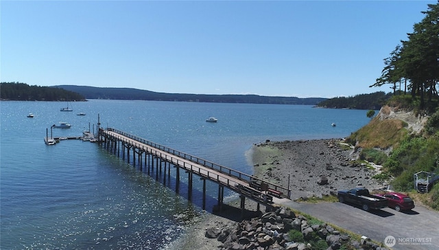186 S Ridge Rd, Decatur Island, WA 98221 - view of dock with a water view