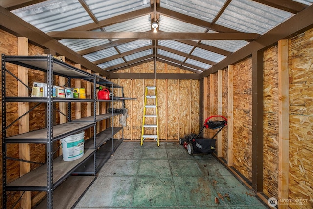 view of storage room