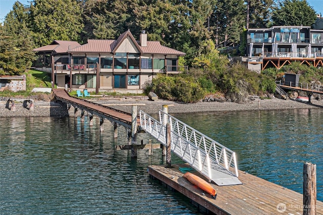 458 De Haro Ln, Friday Harbor, WA 98250 - view of dock featuring a water view