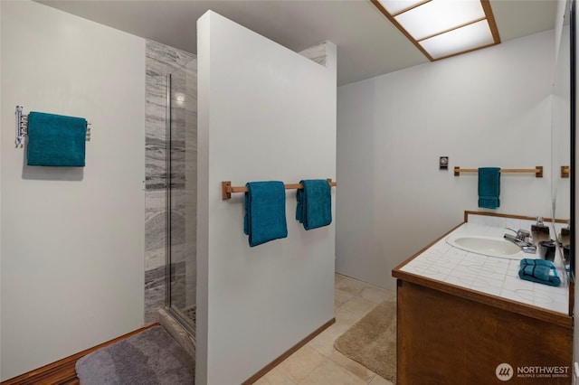 458 De Haro Ln, Friday Harbor, WA 98250 - full bath with tiled shower and vanity