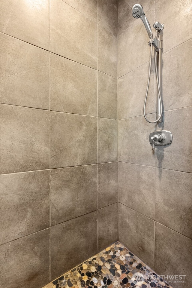 details with tiled shower