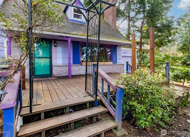 view of wooden deck