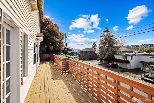 deck featuring a residential view