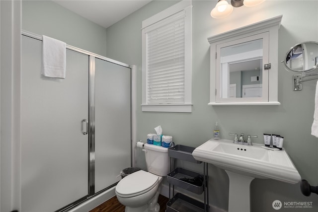 78 Pacifica Ln, Pacific Beach, WA 98571 - bathroom with a sink, toilet, and a shower stall