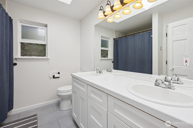 31000 186th Pl SE, Covington, WA 98042 - full bath featuring tile patterned floors, toilet, baseboards, and a sink