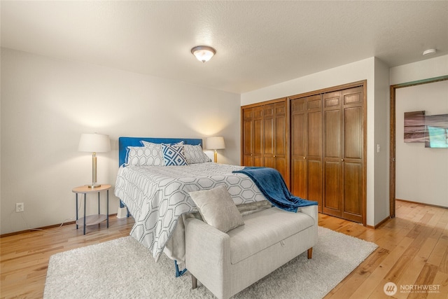 5510 3rd Ave NW, Seattle, WA 98107 - bedroom with light wood-type flooring, a closet, and baseboards