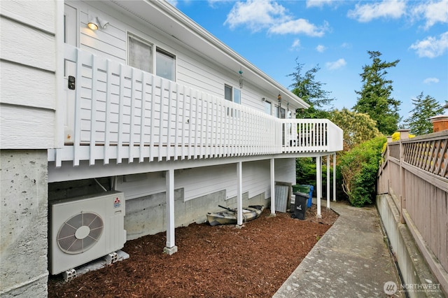 822 SW Fairhaven Ave, Oak Harbor, WA 98277 - back of house with ac unit and a wooden deck
