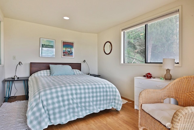 3545 Shell St, Greenbank, WA 98253 - bedroom featuring baseboards, light wood-type flooring, and recessed lighting