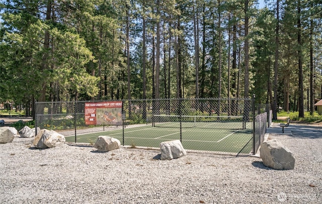 24502 Saddle St, Leavenworth, WA 98826 - view of tennis court featuring fence