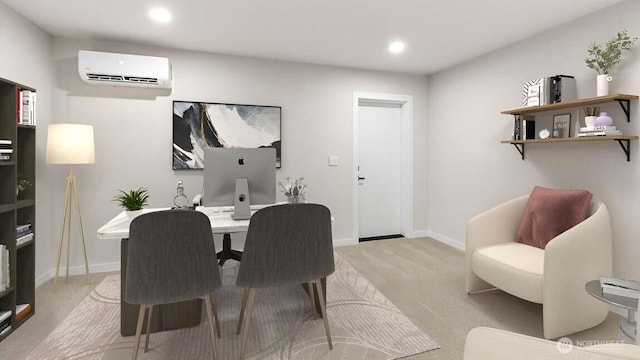 14707 87th Ave SE Unit X4, Snohomish, WA 98296 - office space featuring a wall mounted air conditioner, recessed lighting, and baseboards