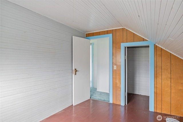 77 S Welcome Slough, Cathlamet, WA 98612 - bonus room featuring wood ceiling, wooden walls, and vaulted ceiling