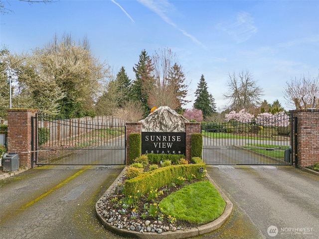 11312 134th Avenue Ct E, Puyallup, WA 98374 - view of street with curbs, a gated entry, and a gate