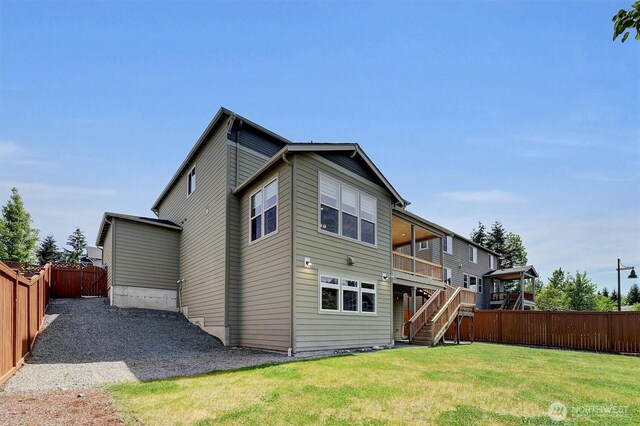 19504 141st Street Ct E, Bonney Lake, WA 98391 - rear view of property featuring stairs and a deck