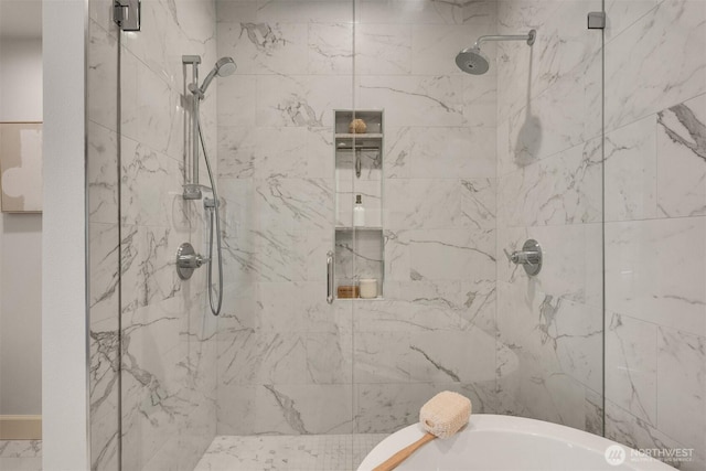 10047 Main St Unit 305, Bellevue, WA 98004 - bathroom with a marble finish shower