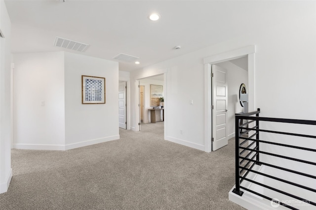 5842 229th Ave E, Buckley, WA 98321 - corridor with carpet flooring, an upstairs landing, and recessed lighting