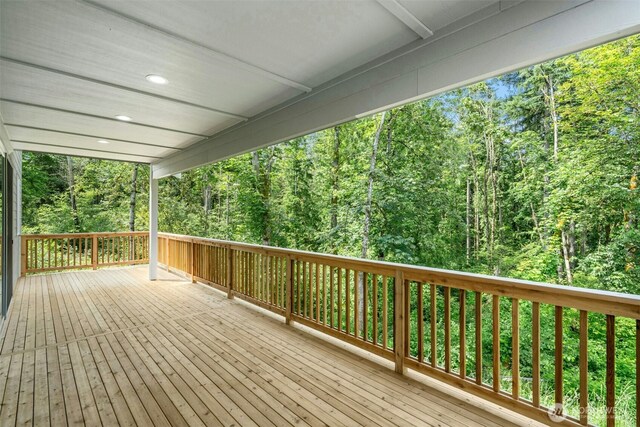5842 229th Ave E, Buckley, WA 98321 - wooden terrace with a view of trees