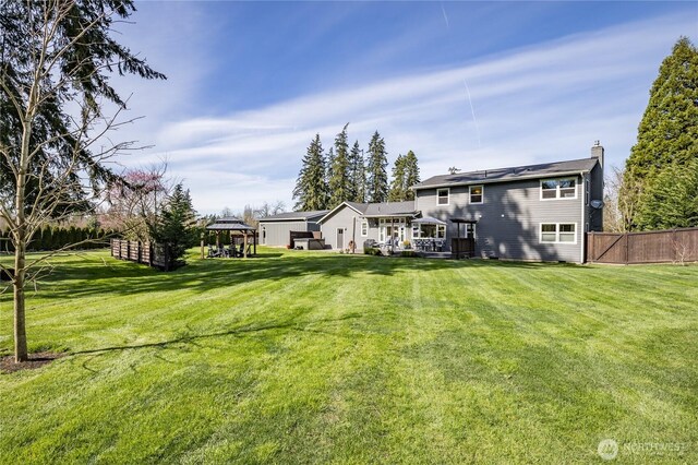 16005 SE Lake Holm Rd, Auburn, WA 98092 - view of yard with fence and a gazebo