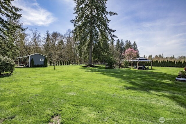 16005 SE Lake Holm Rd, Auburn, WA 98092 - view of yard with a gazebo