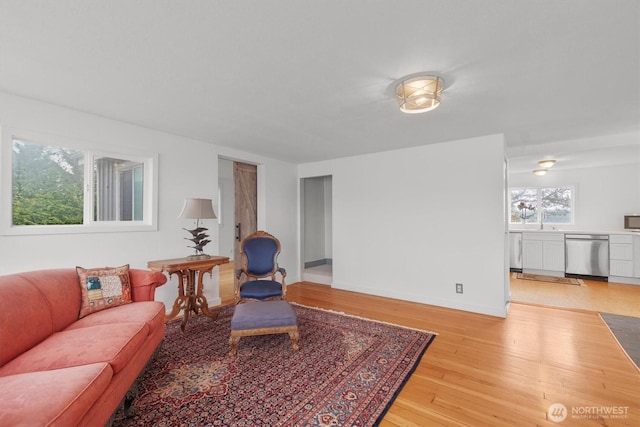 275 State Route 409, Cathlamet, WA 98612 - living area featuring baseboards and wood finished floors