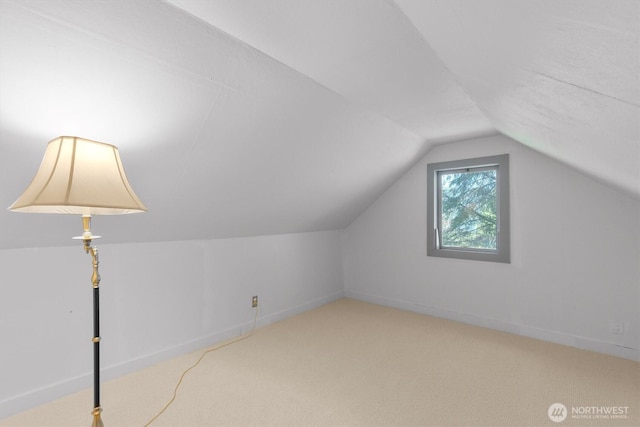 275 State Route 409, Cathlamet, WA 98612 - bonus room featuring baseboards, lofted ceiling, and carpet