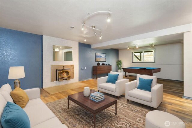 13729 8th Ave S, Burien, WA 98168 - living area featuring wood finished floors, visible vents, pool table, and baseboards