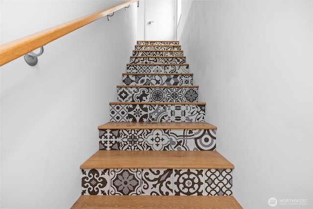 view of stairway