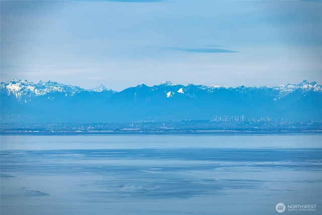 water view with a mountain view