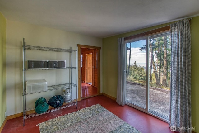 interior space with baseboards