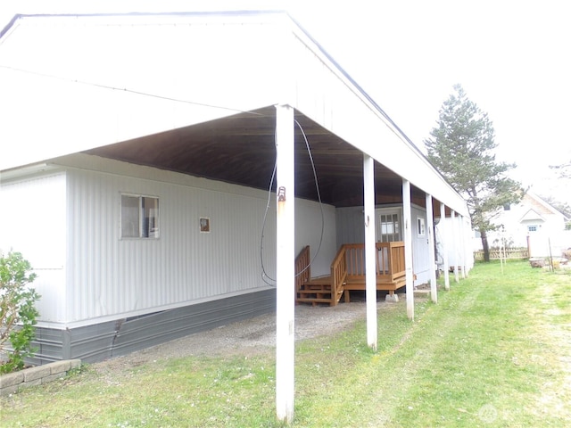 exterior space featuring a yard