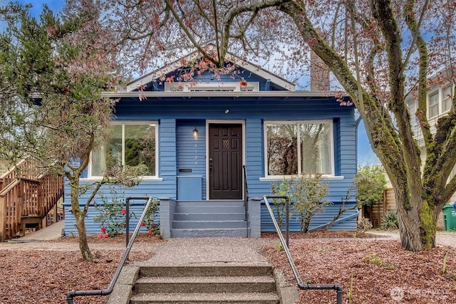 view of front of home with entry steps