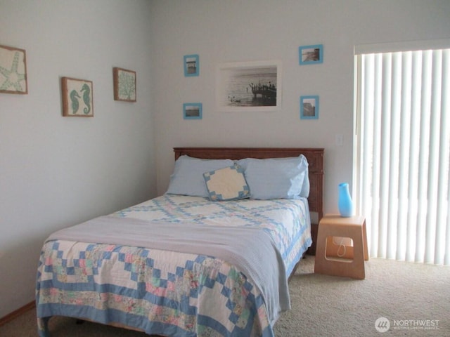 view of carpeted bedroom