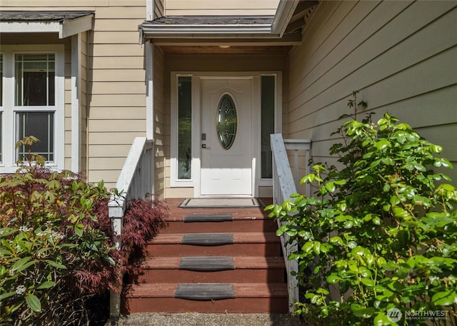 view of exterior entry