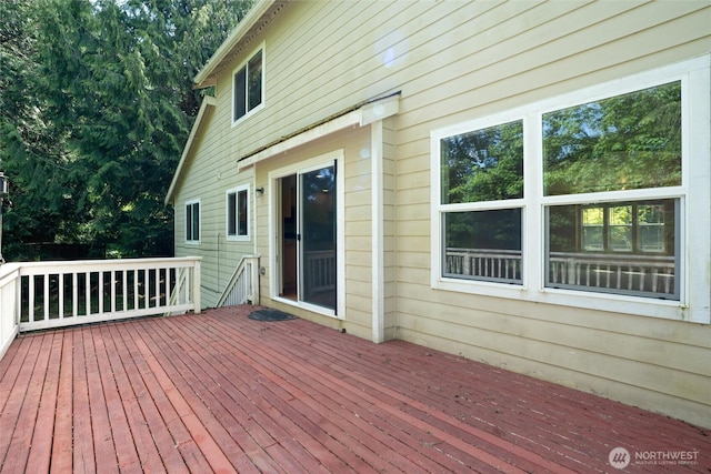 view of wooden deck