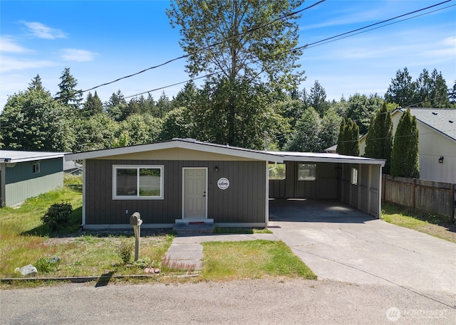 1209 Sherman Ave, Port Orchard, WA 98366 - view of front of property featuring driveway, a carport, and entry steps