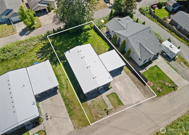 1209 Sherman Ave, Port Orchard, WA 98366 - aerial view of residential area featuring property boundaries highlighted
