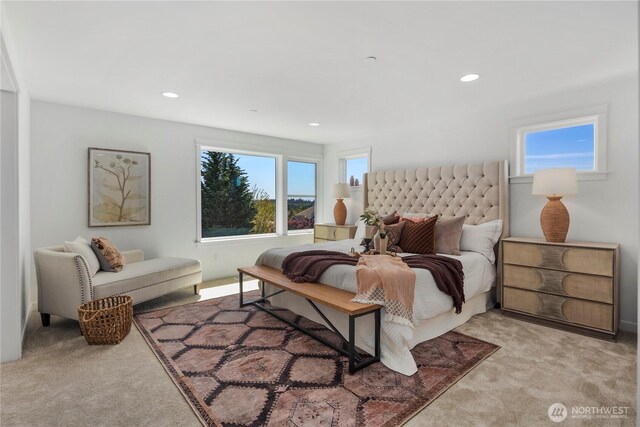4118 220th Pl SE, Bothell, WA 98021 - bedroom featuring carpet, recessed lighting, and baseboards
