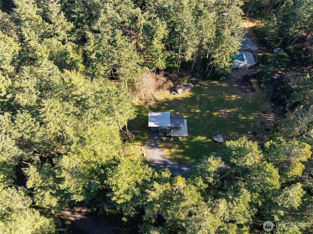 25 Eliza Ln, Lopez Island, WA 98261 - bird's eye view featuring a view of trees