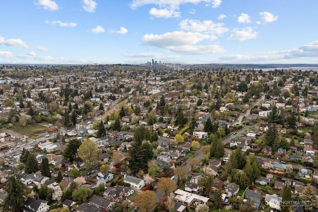 bird's eye view with a residential view