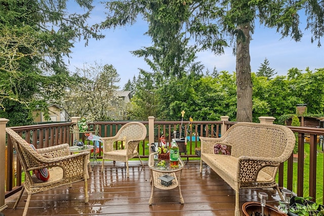 deck with outdoor lounge area