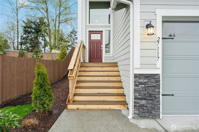 27113 30th Pl S Unit 23, Kent, WA 98032 - view of exterior entry with fence and stone siding