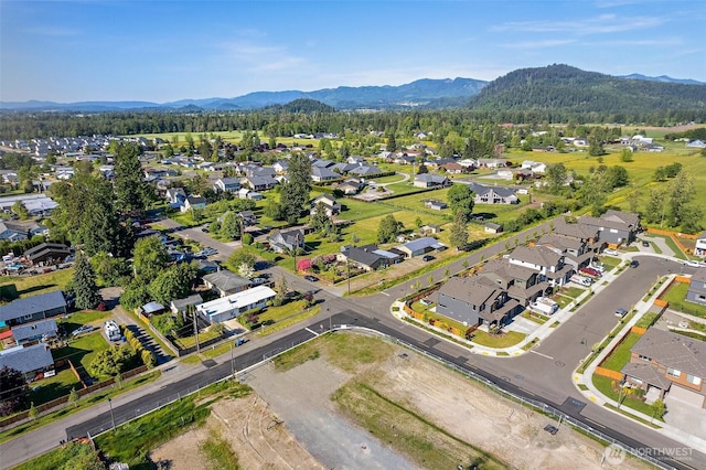 1496 E Mason Ave, Buckley, WA 98321 - aerial overview of property's location with a mountainous background and nearby suburban area