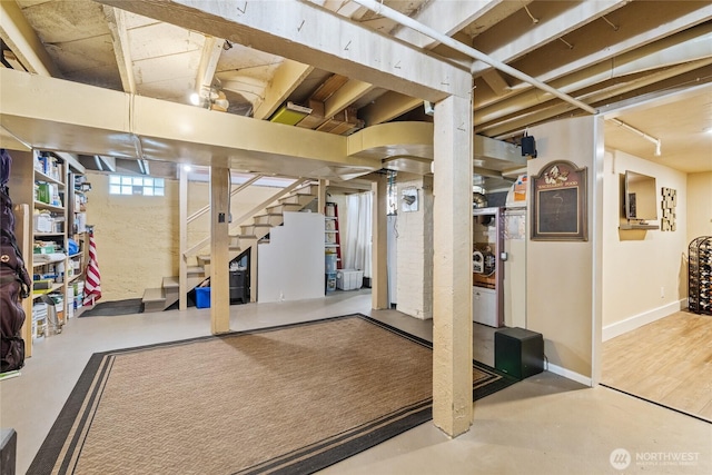 814 E Wright Ave, Tacoma, WA 98404 - below grade area with stairway and baseboards