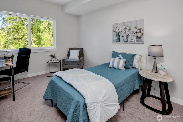 8818 NE 173rd Pl Unit B, Bothell, WA 98011 - carpeted bedroom featuring baseboards and a desk