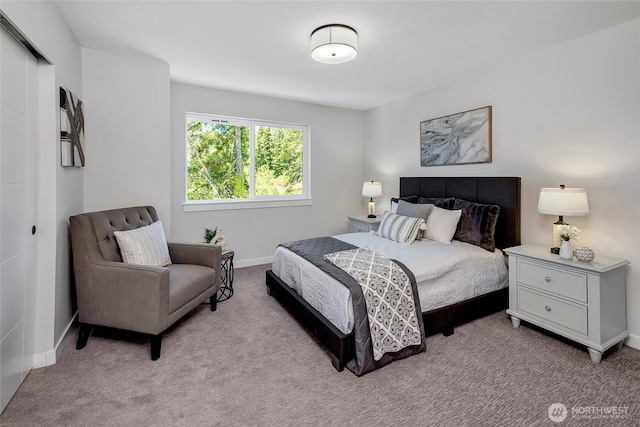 8818 NE 173rd Pl Unit B, Bothell, WA 98011 - bedroom with carpet flooring, baseboards, and a closet