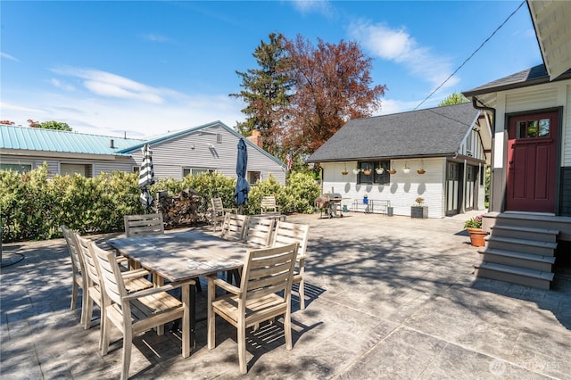 view of patio with outdoor dining space