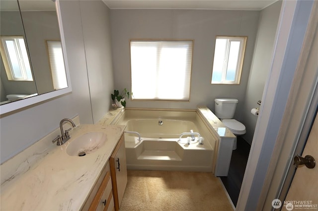 5115 88th Street Ct E Unit 29, Tacoma, WA 98446 - bathroom featuring toilet, vanity, and a bath